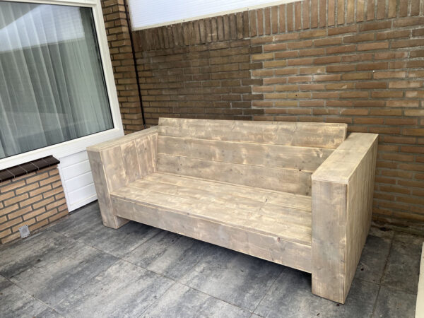 Rechte steigerhouten bank - Afbeelding 8