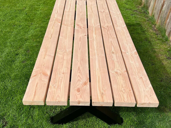 Douglas picknick tafel met stalen onderstel - Afbeelding 2