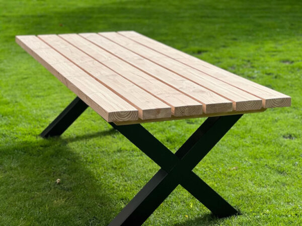 Boomstam picknick tafel van Douglas hout - Afbeelding 5