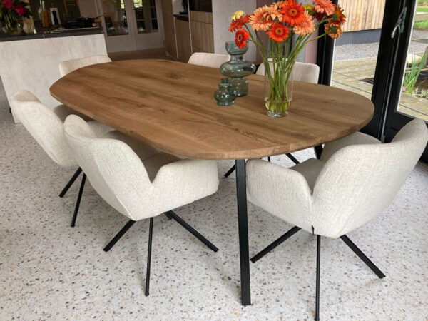 Eiken organische tafel - Afbeelding 4