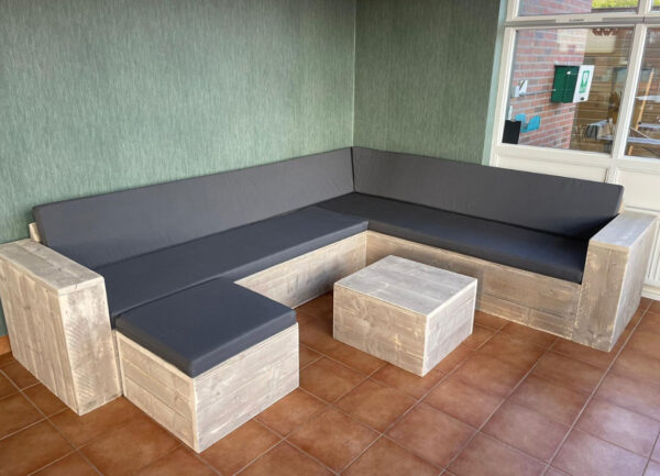 Steigerhouten hoekbank normaal - Afbeelding 6