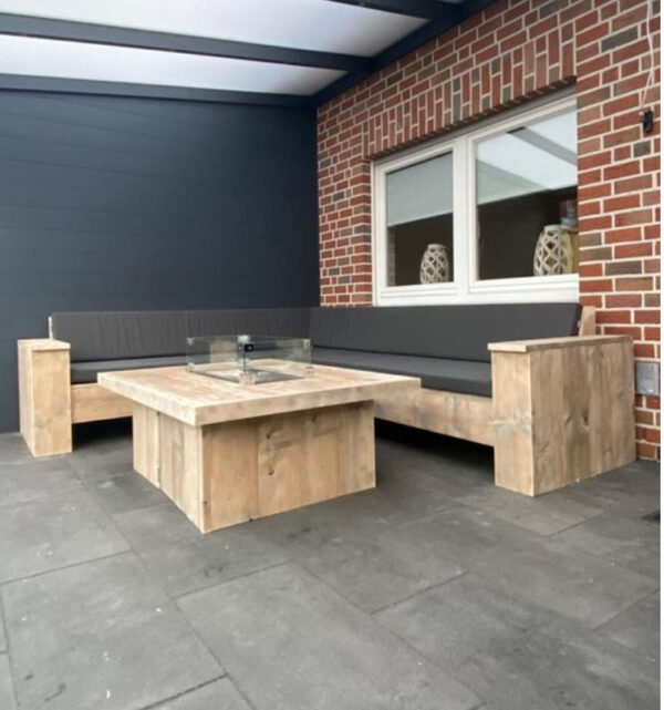 Steigerhouten hoekbank normaal - Afbeelding 4