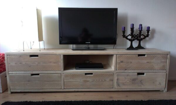 Steigerhouten tv meubel met lades